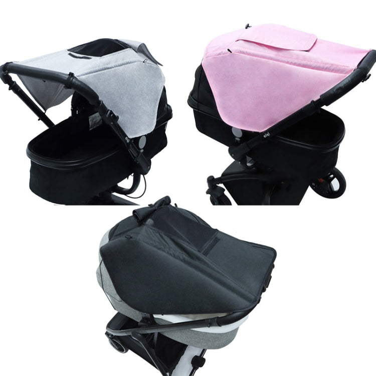 Gray Stroller Sunshade with Peekaboo Window