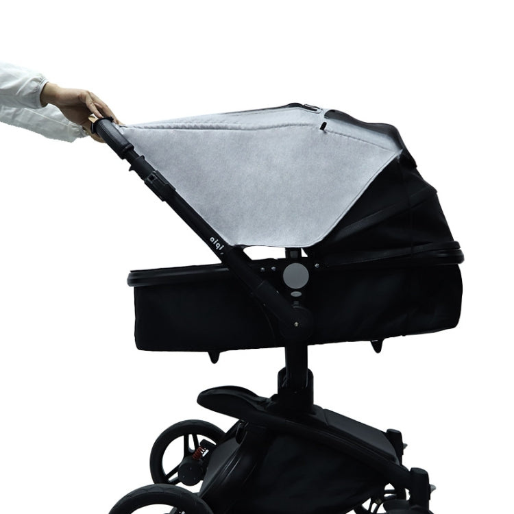 Gray Stroller Sunshade with Peekaboo Window
