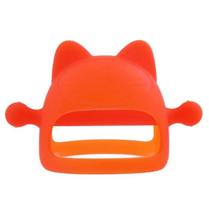 Baby Silicone Anti-Biting Teether Stick Orange 