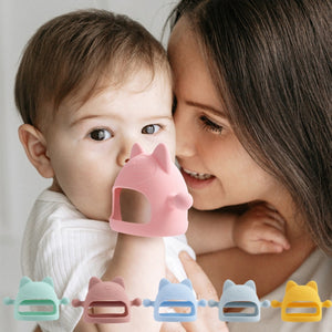 Baby Silicone Anti-Biting Teether Stick Mint Green
