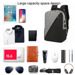 3 In 1 Computer Backpack with USB Port - Red 