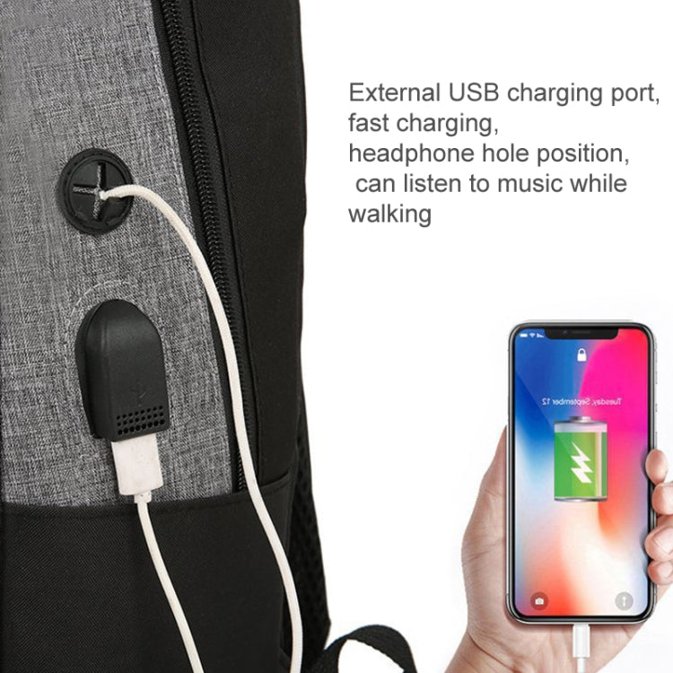 3 In 1 Computer Backpack with USB Port - Red 