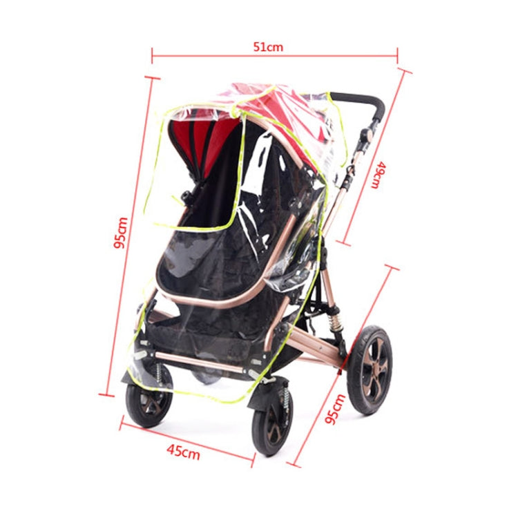 Stroller Rain Cover Transparent EVA 95x51cm