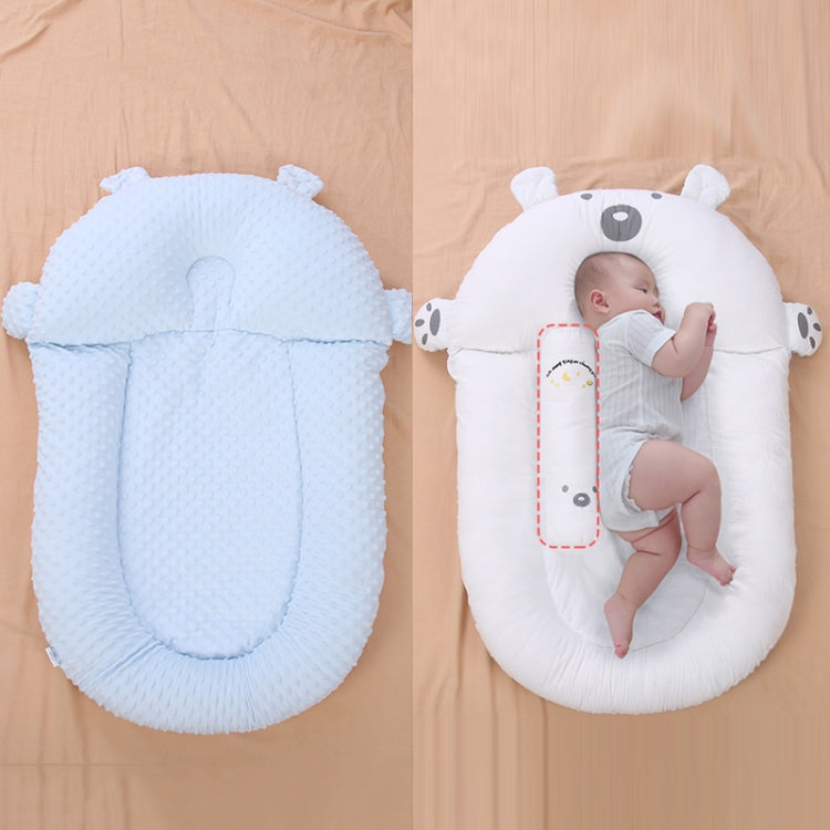 Newborn Baby Nest Cushion Bean Velvet Blue