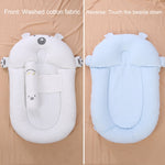 Newborn Baby Nest Cushion Bean Velvet Blue