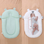 Newborn Anti-Startle Landing Wake-Up Sleeping Cushion – Secure Side Sleep Pillow for Babies (Sky Silk Green)