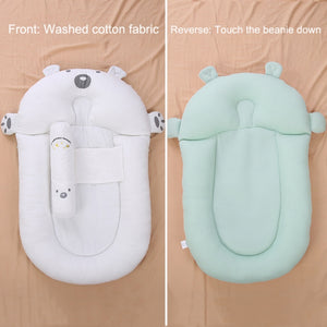 Newborn Baby Nest Cushion Sky Silk Green
