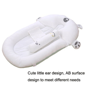 Newborn Baby Nest Cushion Sky Silk Green