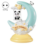 GOELONG Cartoon Moon Table Lamp Children Room Animal Night Light, EU Plug (Panda)