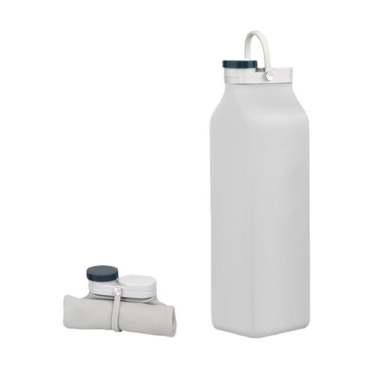 Foldable Silicone Water Bottle 600ml Gray