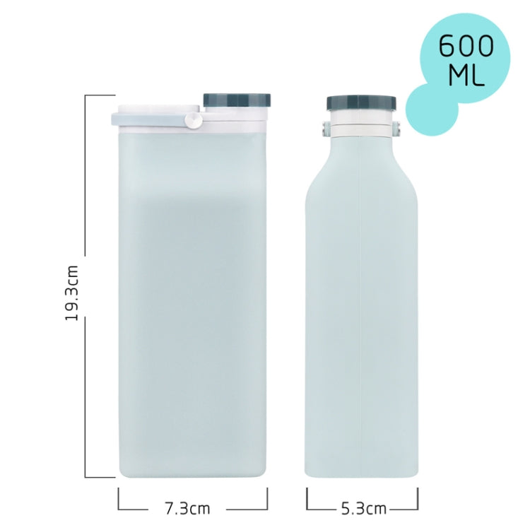 Foldable Silicone Water Bottle 600ml Gray