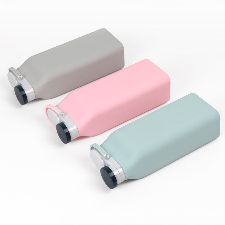 Foldable Silicone Water Bottle 600ml Gray