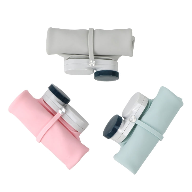 Foldable Silicone Water Bottle 600ml Gray