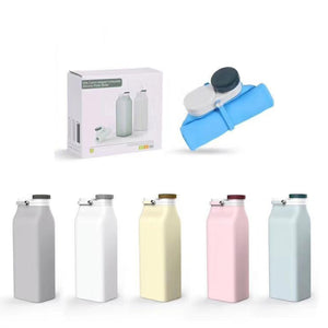 Foldable Silicone Water Bottle 600ml Gray