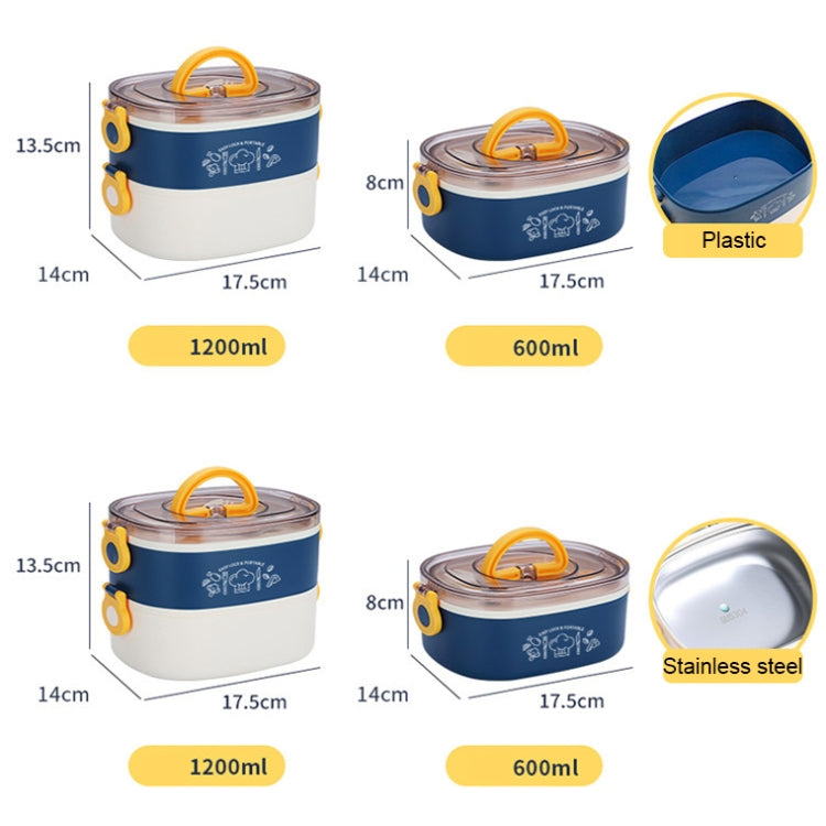 Stainless Steel Lunch Box 1.2L Purple