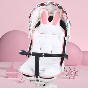 Baby Stroller Cushion Pad Pink Rabbit Ears