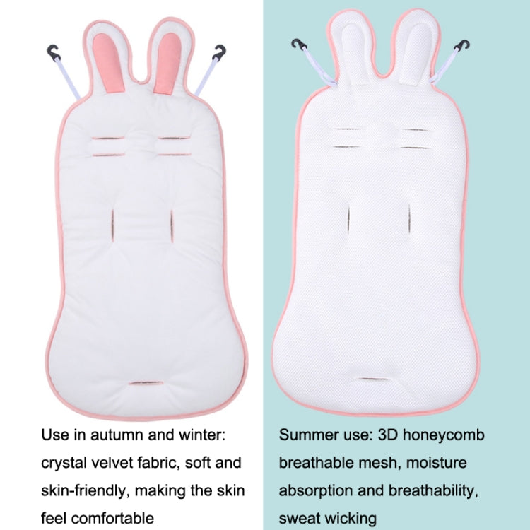 Baby Stroller Cushion Pad Pink Rabbit Ears
