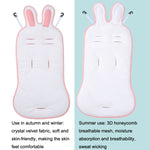 Baby Stroller Cushion Pad Pink Rabbit Ears