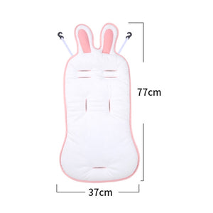 Baby Stroller Cushion Pad Pink Rabbit Ears