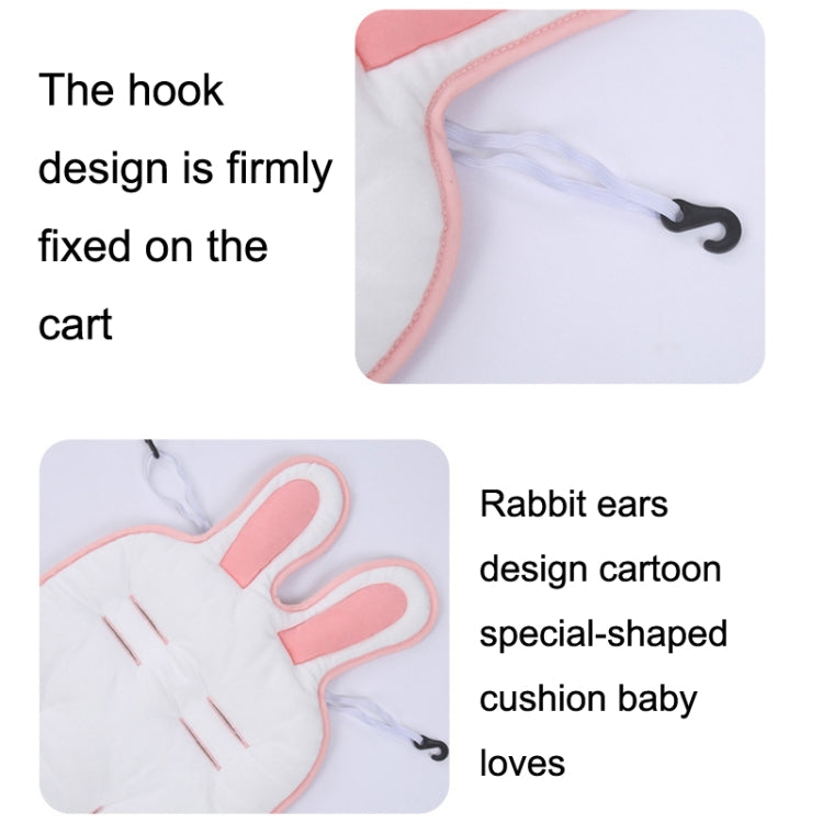 Baby Stroller Cushion Pad Pink Rabbit Ears