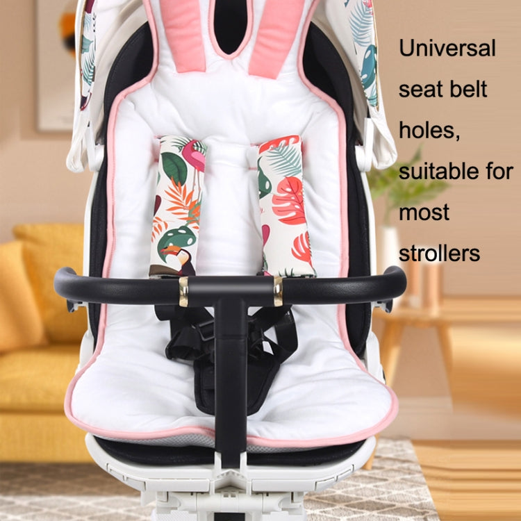Baby Stroller Cushion Pad Pink Rabbit Ears
