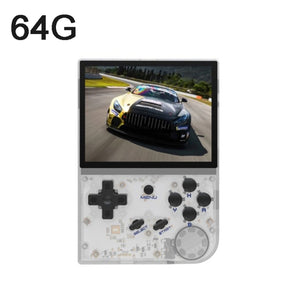ANBERNIC RG35XX 3.5-inch Retro Handheld Game Console - 64GB Storage, 5000+ Games, Open Source Game Player, Wireless Controller Support (White)