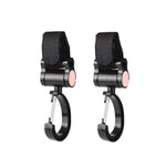 Stroller Hooks 2pcs – 360° Rotating, Strong Grip, Pink 