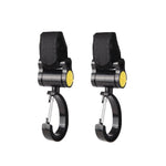 Stroller Hooks 2pcs – 360° Rotating, Strong Grip, Yellow 