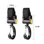 Stroller Hooks 2pcs – 360° Rotating, Strong Grip, Yellow 
