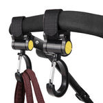 Stroller Hooks 2pcs – 360° Rotating, Strong Grip, Yellow 