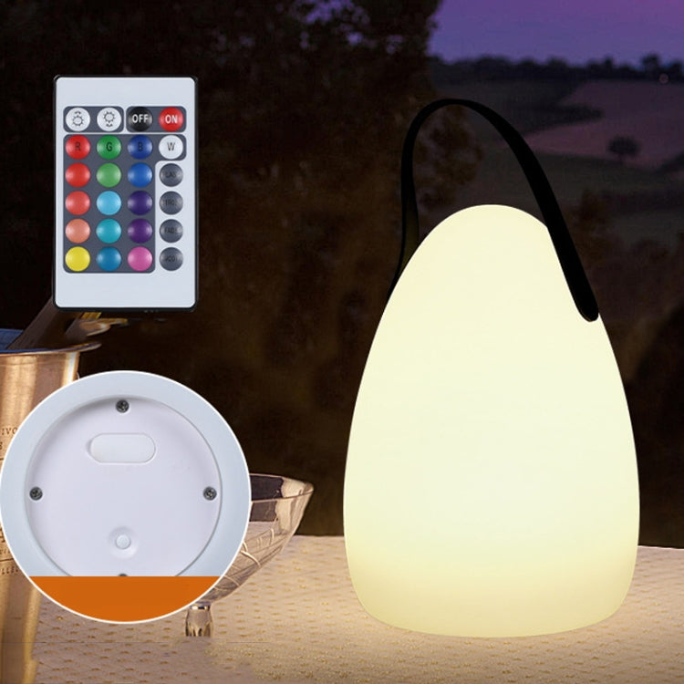 16 Colors LED Night Light with Handle Hanging Lantern USB Rechargeable Table Lamp (Egg-shaped)