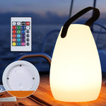 16 Colors LED Night Light with Handle - USB Rechargeable Table Lamp (Round)