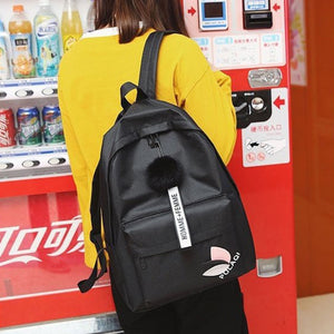 Canvas School Backpack Black