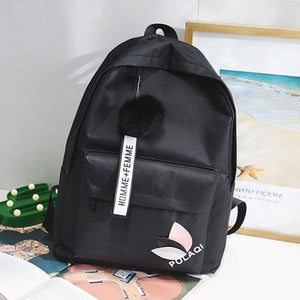 Canvas School Backpack Black