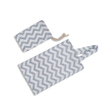 Breastfeeding Canopy Scarf with Bag - Cotton, Gray Ripple Print