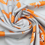 Breastfeeding Canopy Scarf with Bag - Cotton, Fox Print