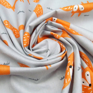 Breastfeeding Canopy Scarf with Bag - Cotton, Fox Print