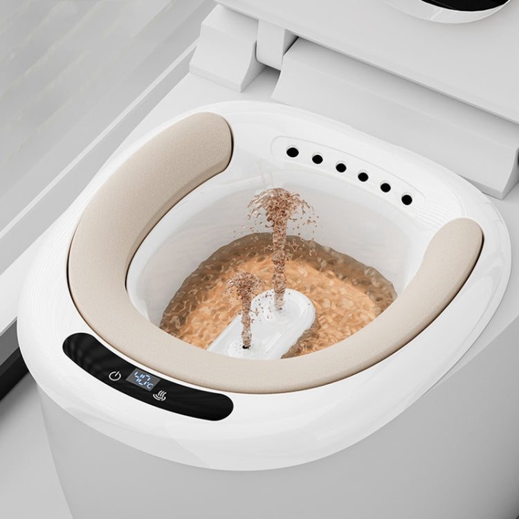 Electric Sitz Bath Bidet with Temperature Display & PU Cushion White 