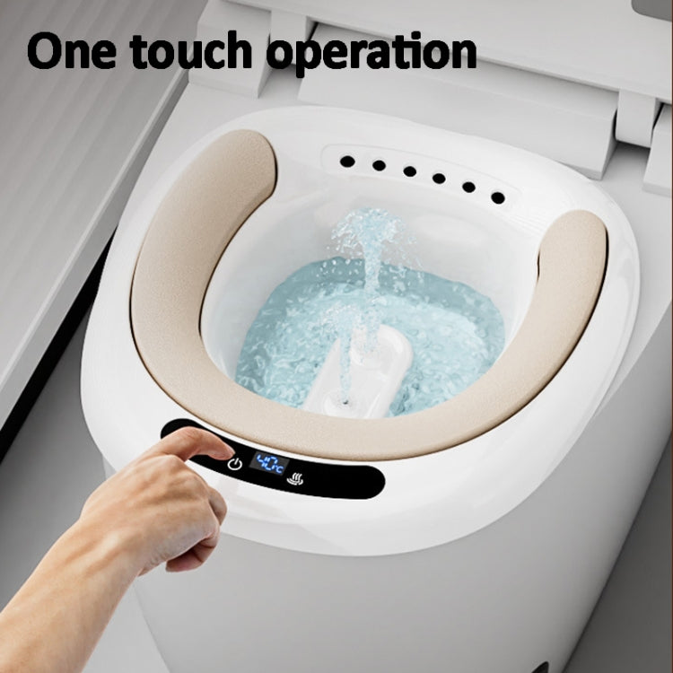 Electric Sitz Bath Bidet with Temperature Display & PU Cushion White 