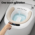 Electric Sitz Bath Bidet with Temperature Display & PU Cushion White 