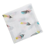 Cartoon Baby Soft Gauze Quilt Swaddle Cotton Bath Towel – Feather Design