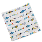 Cartoon Baby Soft Gauze Quilt Swaddle Cotton Bath Towel – Fish Design