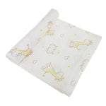 Cartoon Baby Soft Gauze Quilt Swaddle Cotton Bath Towel – Giraffe Design