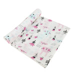 Cartoon Baby Soft Cotton Gauze Bath Towel – Pink Bunny Design