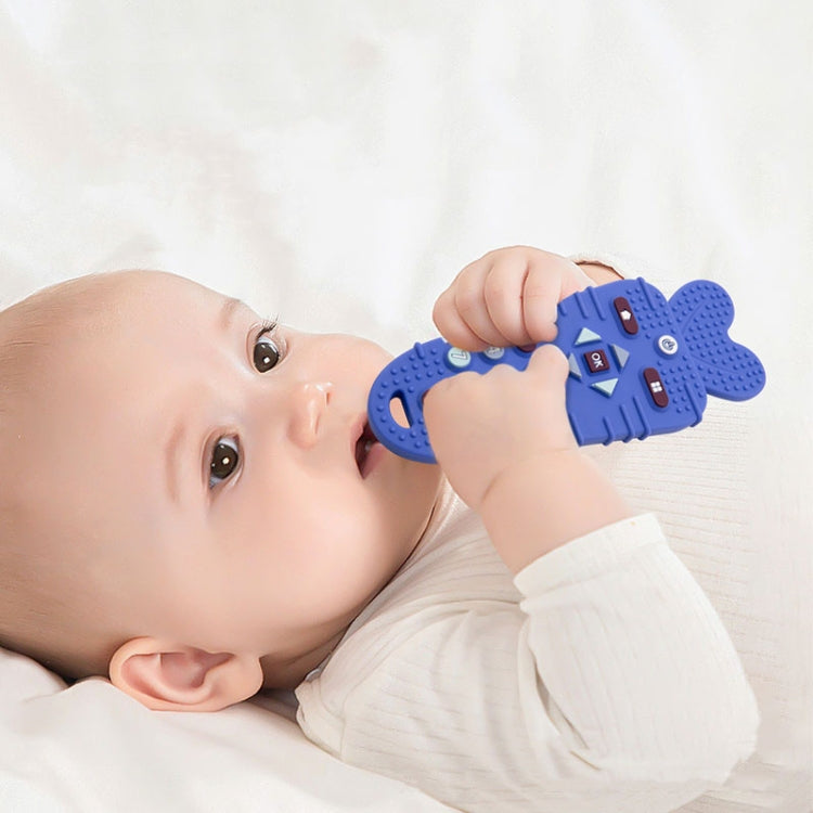 Silicone Baby Teether Stick Royal Blue