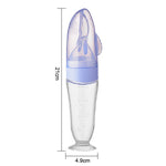 Baby Silicone Feeding Spoon Bottle Feeder Green