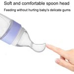 Baby Silicone Feeding Spoon Bottle Feeder Green