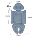 Baby Stroller Cushion Blue – Soft Velvet