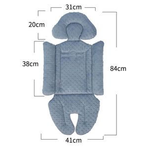 Baby Stroller Cushion Blue – Soft Velvet