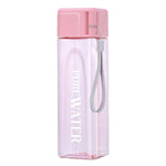 500ml Simple Square Bottle Pink